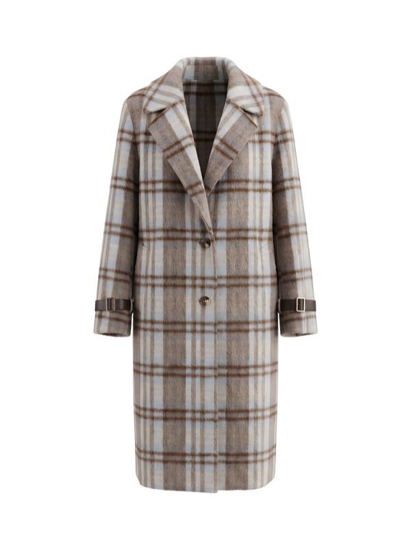 Embroidered Coat in Beige