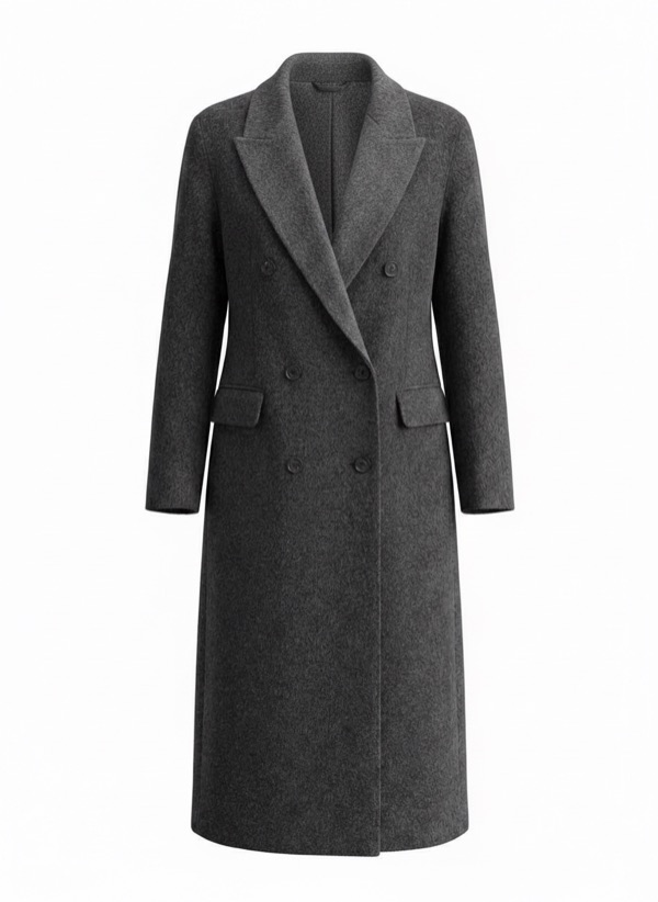 Heat-Embossed Coat in Grey