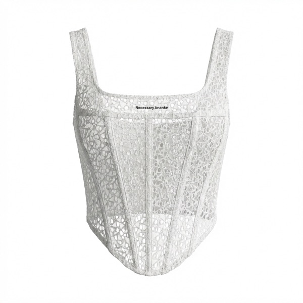 Cut-Out Vest in White