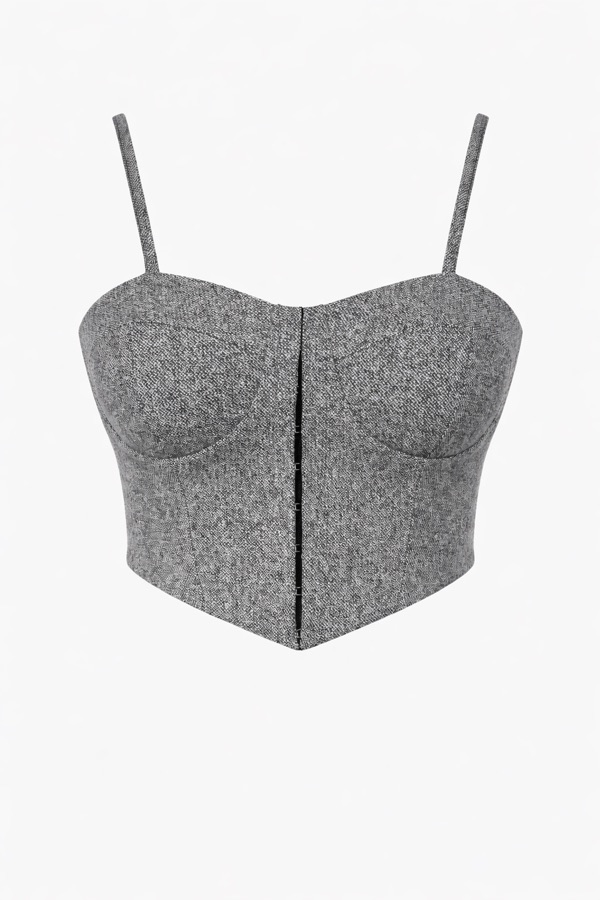 Spaghetti Strap Corset in Grey